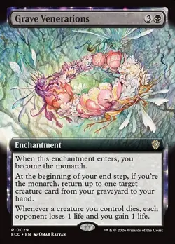Grave Venerations X1 EXTENDED ART -NM/M- Commander: Lorwyn Eclipsed - Image 1