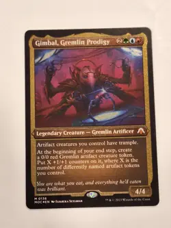 Gimbal, Gremlin Prodigy Display Commander Thick Stock Magic the Gathering MTG - Image 1