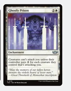 Ghostly Prison | MTG TDC Tarkir | Enchantment Tax Anti-Attack | NEW NM - Image 1