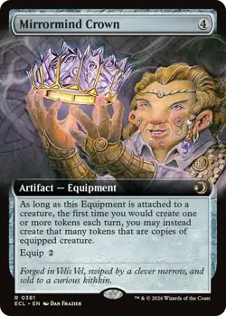 x1 Mirrormind Crown - Foil - Extended Art R MTG Lorwyn Eclipsed M/NM, English - Image 1