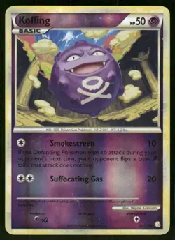 Pokemon Tcg Koffing [Reverse Holo] #70 Pokemon HeartGold & SoulSilver LP - Image 1