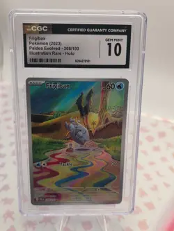 Pokemon TCG- Frigibax 208/193 - Illustration Rare- Paradox Rift -CGC Gem-Mint 10 - Image 1