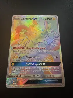 POKEMON TCG ZERAORA GX 221/214 S&M LOST THUNDER RAINBOW RARE!! - Image 1