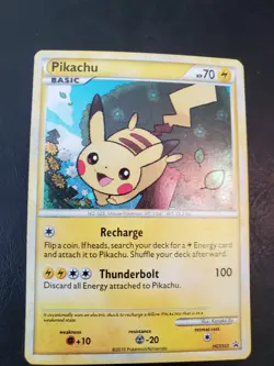 Pikachu HGSS03 Black Star Promo Holo Rare Pokemon 2010 [Damage Crease] - Image 1