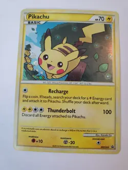 Pikachu HGSS03 Black Star Promo Holo Rare Pokemon 2010 [Damage Crease] - Image 2