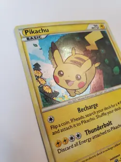 Pikachu HGSS03 Black Star Promo Holo Rare Pokemon 2010 [Damage Crease] - Image 3