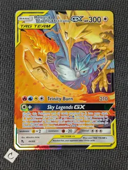 Moltres & Zapdos & Articuno GX 44/68 - Hidden Fates Tag Team Holo Pokemon NM - Image 1