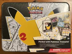 Pokemon 25th Anniversary Celebrations Treasure Chest Lunchbox Tin Factory SEALED - Image 1