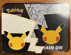 Pokemon 25th Anniversary Celebrations Treasure Chest Lunchbox Tin Factory SEALED - Image 3