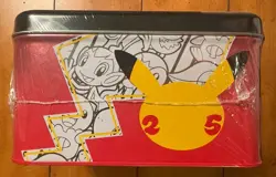 Pokemon 25th Anniversary Celebrations Treasure Chest Lunchbox Tin Factory SEALED - Image 4
