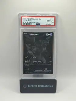 Pokemon Zekrom ex Black Bolt Black White Rare #172 PSA 10 Gem Mint - Image 1