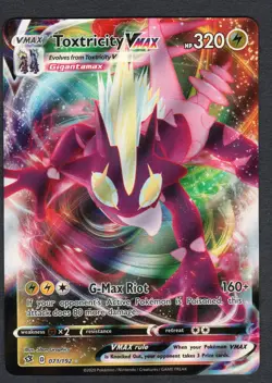Pokemon Toxtricity VMAX Holo SWSH02: Rebel Clash #071/192 NM - Image 1