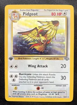 1999 Pokemon TCG Pidgeot Jungle Set 8/64 1st Edition Holo Rare LP-MP - Image 1