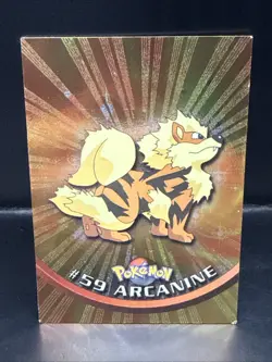 Pokemon Topps Series 1 Black Logo Holo #59 Arcanine A - Image 1