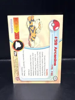 Pokemon Topps Series 1 Black Logo Holo #59 Arcanine A - Image 4