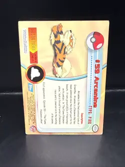 Pokemon Topps Series 1 Black Logo Holo #59 Arcanine B - Image 4