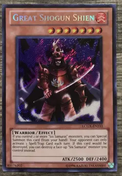 Great Shogun Shien - yugioh Secret Rare - LCGX-EN233 - NM-LP - Image 1