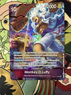 OP05-119 SEC Luffy 2nd Anniversary & OP02-040 Monkey D. Luffy Alt - Image 1