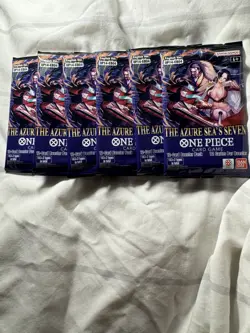 7x The Azure Sea's Seven Booster Packs - One Piece Card Game English - OP14 EB04 - Image 1