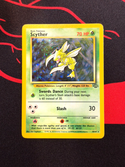 Pokemon TCG Scyther Holo Rare Jungle Set Card 10/64 - Image 1