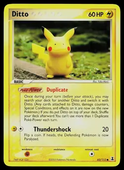 Pokemon Card - Ditto Pikachu Delta Species 63/113 Common - Image 1