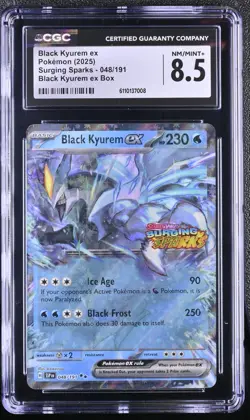 (PSA) CGC 8.5 Black Kyurem ex Box Surging Sparks Stamped Pokemon Card #048 - Image 1