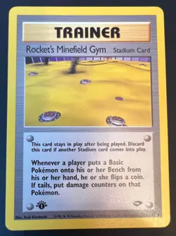 POKEMON 1ST EDITION GYM CHALLENGE ROCKET’S MINEFIELD GYM UNCOMMON CARD 119/132 - Image 1