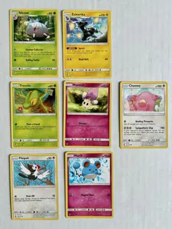 Lot Of 7 Sun & Moon Lost Thunder 2018 Pokemon TCG Cards Common Uncommon Non Holo - Image 1