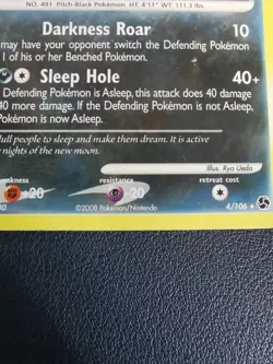 Pokemon Card Darkrai 4/106 D&P Great Encounters Holo Rare - Image 5