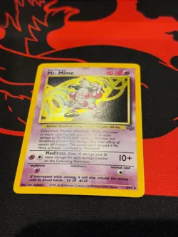 Pokemon Card Mr. Mime 6/64 Jungle Set WOTC Rare Holo Played - Image 2