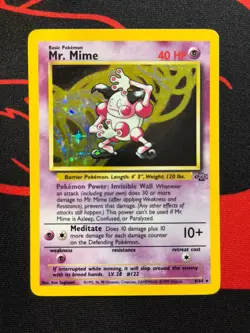 Pokemon Card Mr. Mime 6/64 Jungle Set WOTC Rare Holo Played - Image 3