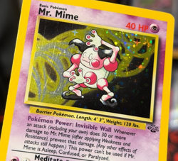 Pokemon Card Mr. Mime 6/64 Jungle Set WOTC Rare Holo Played - Image 4