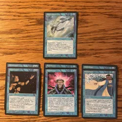 MTG: 7 Card Ice Age Blue Lot With Mystic Remora - Magic The Gathering 1995 - Image 1