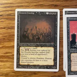MTG: Vintage Revised 10 Card Black Lot: Demonic Hordes, Sacrifice, Animated Dead - Image 4