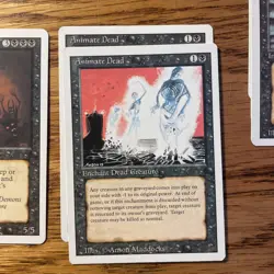 MTG: Vintage Revised 10 Card Black Lot: Demonic Hordes, Sacrifice, Animated Dead - Image 5