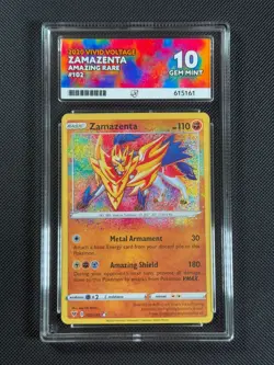 ACE 10 Zamazenta 102/185 AMAZING RARE Pokemon Card Vivid Voltage GEM MINT - Image 1