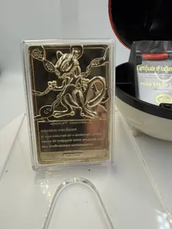 Vintage 1999 Burger King Mewtwo Pokemon 23K Gold Plated Card and Pokeball - Image 5