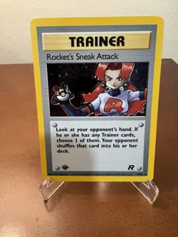 Pokemon TCG Rockets Sneak Attack Holo Trainer Card 16/82 First Edition NM - Image 1