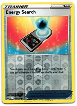 Energy Search 128/159 - Crown Zenith Common Pokemon TCG Reverse Holo - M/LP Card - Image 1