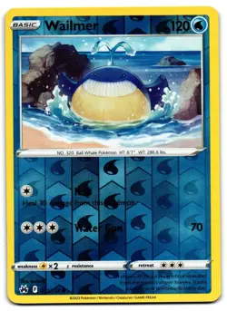 Wailmer 031/159 - Crown Zenith Common Pokemon TCG Reverse Holo - M/LP Card - Image 1