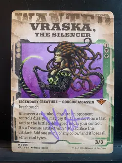 SKETCHED magic MtG Artist Proof- signed- Vraska, the silencer _jarel threat- - Image 1