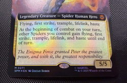 MTG Cosmic Spider-Man Extended Art Foil Marvel's M 271 Spider-Man SPM NM - Image 2