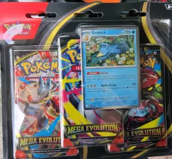 Pokemon TCG Mega Evolutions 3-Pack Blister Psyduck - Sealed + Promo - Image 1