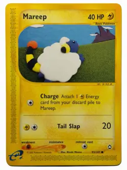 Mareep - Aquapolis 93/147 2002 - E Reader - Pokemon TCG - WOTC - NM - Image 1