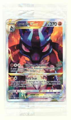 2023 POKEMON SWSH BLACK STAR PROMO FULL ART LUCARIO VSTAR #SWSH291 - SEALED - Image 1