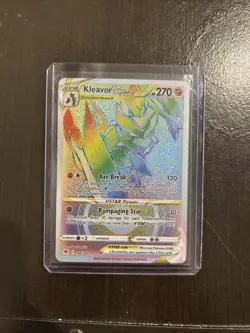 Pokemon Astral Radiance Kleavor Vstar 196/189 Rainbow Secret Rare - MINT - Image 4