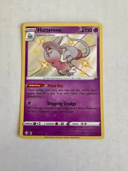 Hatterene SV056/SV122 Shiny Holo Rare Pokemon Shining Fates Shiny Vault NM 2021 - Image 1