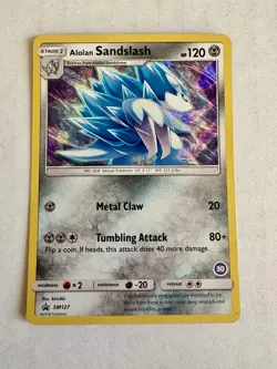 Alolan Sandslash SM127 Holo Pokemon SM Promos Black Star NM - Image 1