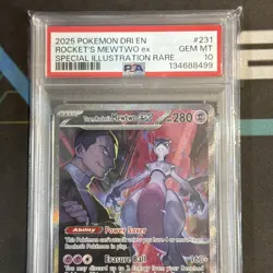 Pokemon TCG Team Rockets Mewtwo EX 231/182 Destined Rivals PSA 10 - Image 2