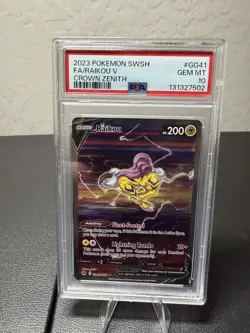 Raikou V 2023 Pokemon Sword & Shield Crown Zenith #GG41/GG70 PSA 10 GEM MINT - Image 1